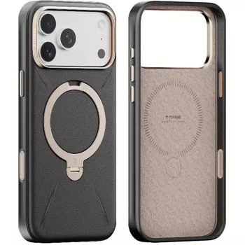 Telefonikott Torras Spin Vegskin Series iPhone 17 Pro jaoks — Must