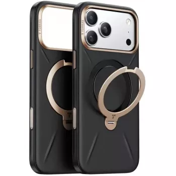 Telefonikest Torras Ostand Spin Vegskin Series iPhone 17 Pro Max jaoks, must
