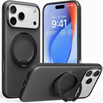 Torras Protective Fitness seeria ümbris iPhone 17 Pro Maxile — must, mudel X00FX2432
