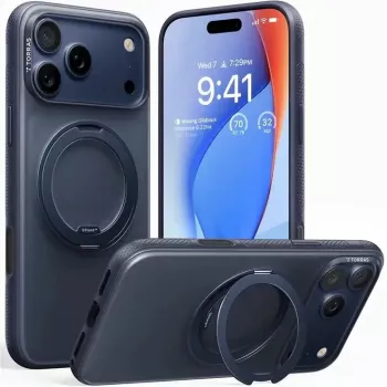 Torras Ostand R Fitness Series telefoniümbris iPhone 17 Pro Maxile, tumesinine