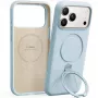 Torras Ostand Spin Softune seeria telefonikott iPhone 17 Pro jaoks beebisinine