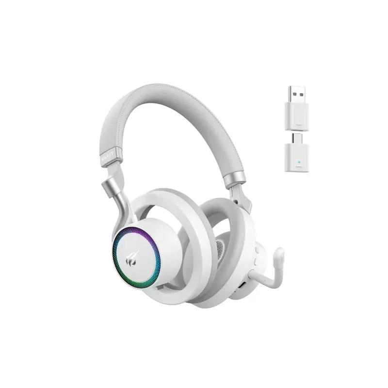 Kõrvaklapid HAVIT Fuxi-H8 — juhtmevabad ja juhtmega, Bluetooth, 20–20000 Hz, 10 m ulatus, 300 g, valge