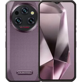 Nutitelefon OukiTel WP35 — 8 GB muutmälu, 256 GB salvestusruumi, 11000 mAh aku, lilla
