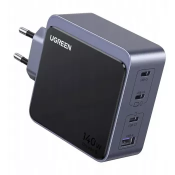 Seinalaadija UGREEN X570 140W 4-pordiline GaN kiirlaadija EL — 4 USB-C/USB-A porti, GaN-tehnoloogia, 140W max