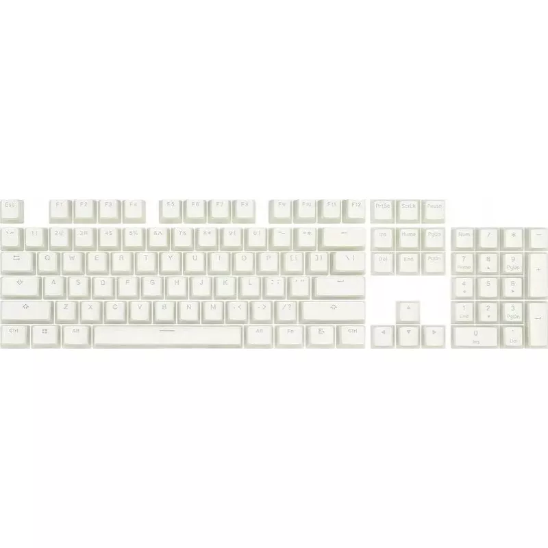 Klaviatuurikomplekt REDRAGON A130 PBT Doubleshot Valge — asendusklahvid, PBT materjal, doubleshot pealdised