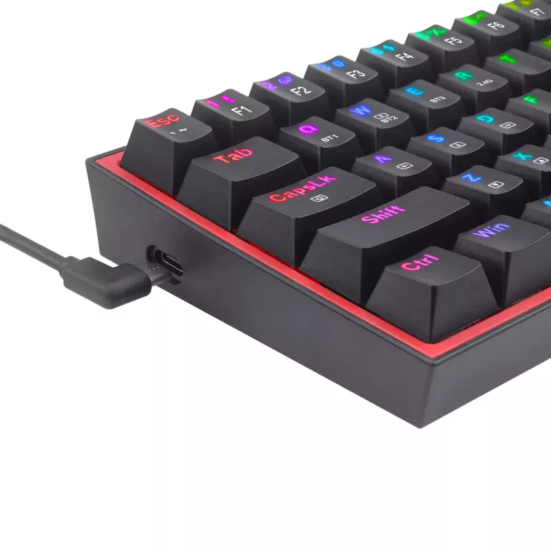 Klaviatuur REDRAGON FIZZ PRO K616-RGB B Gaming USB RF traadita Bluetooth QWERTY must punane