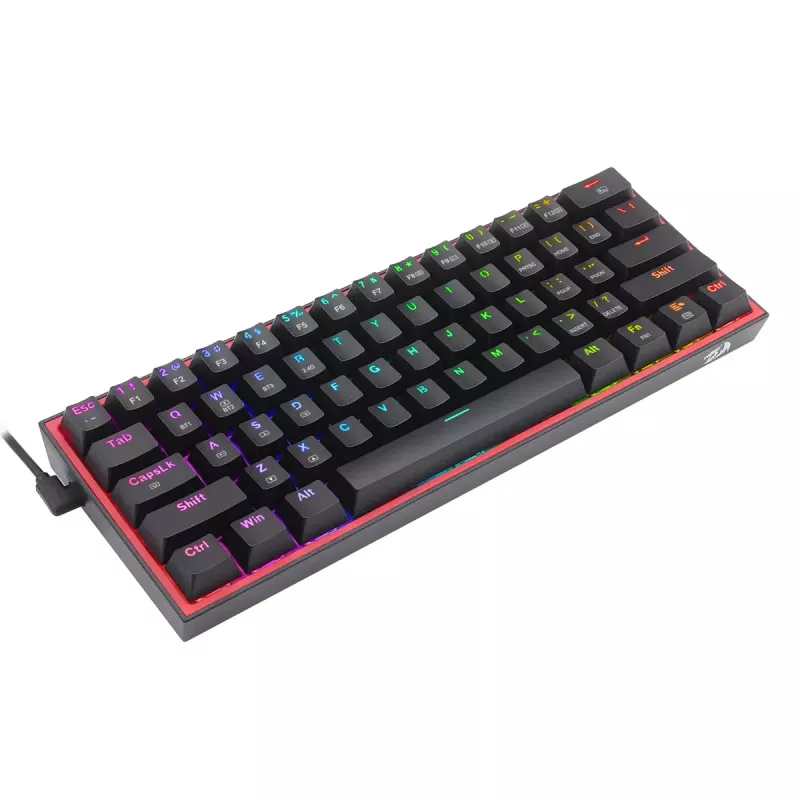 Klaviatuur REDRAGON FIZZ PRO K616-RGB B Gaming USB RF traadita Bluetooth QWERTY must punane