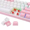 Mehaaniline klaviatuur REDRAGON K617-Fizz RGB — juhtmega USB, roosa/valge, 1,5 m kaabel