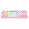 Mehaaniline klaviatuur REDRAGON K617-Fizz RGB — juhtmega USB, roosa/valge, 1,5 m kaabel