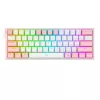 Mehaaniline klaviatuur REDRAGON K617-Fizz RGB — juhtmega USB, roosa/valge, 1,5 m kaabel