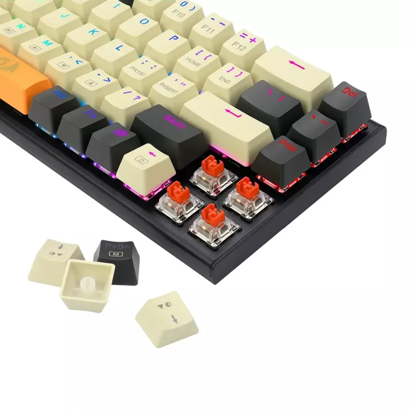 Klaviatuur REDRAGON K633CGO-RGB Ryze mehaaniline juhtmega USB must valge