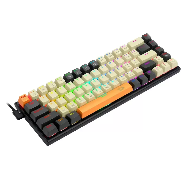 Klaviatuur REDRAGON K633CGO-RGB Ryze mehaaniline juhtmega USB must valge