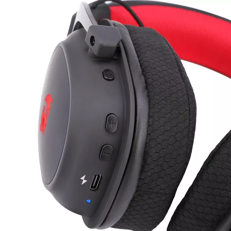 Juhtmega Bluetooth kõrvaklapid REDRAGON H510 Zeus Pro RGB — 20–20000 Hz, 1,8 m kaabel, Must
