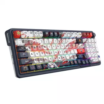 Mehaaniline klaviatuur REDRAGON K686AK-RGB-PRO — RF juhtmevaba + USB, tumesinine valge, 1,5 m kaabel