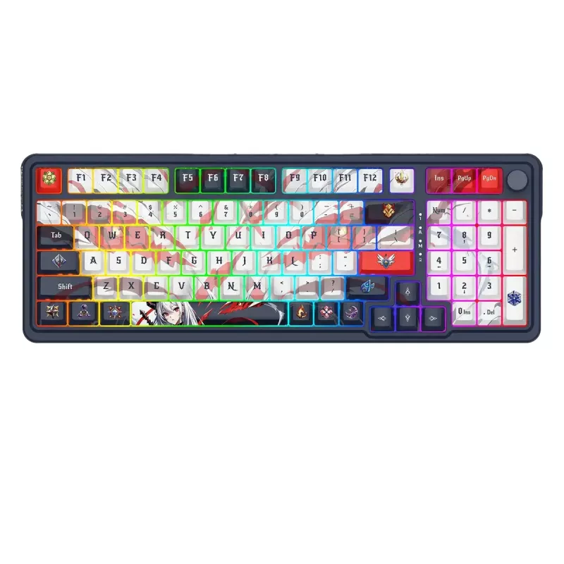 Mehaaniline klaviatuur REDRAGON K686AK-RGB-PRO — RF juhtmevaba + USB, tumesinine valge, 1,5 m kaabel