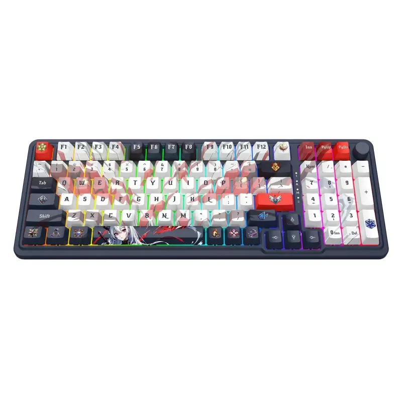 Mehaaniline klaviatuur REDRAGON K686AK-RGB-PRO — RF juhtmevaba + USB, tumesinine valge, 1,5 m kaabel