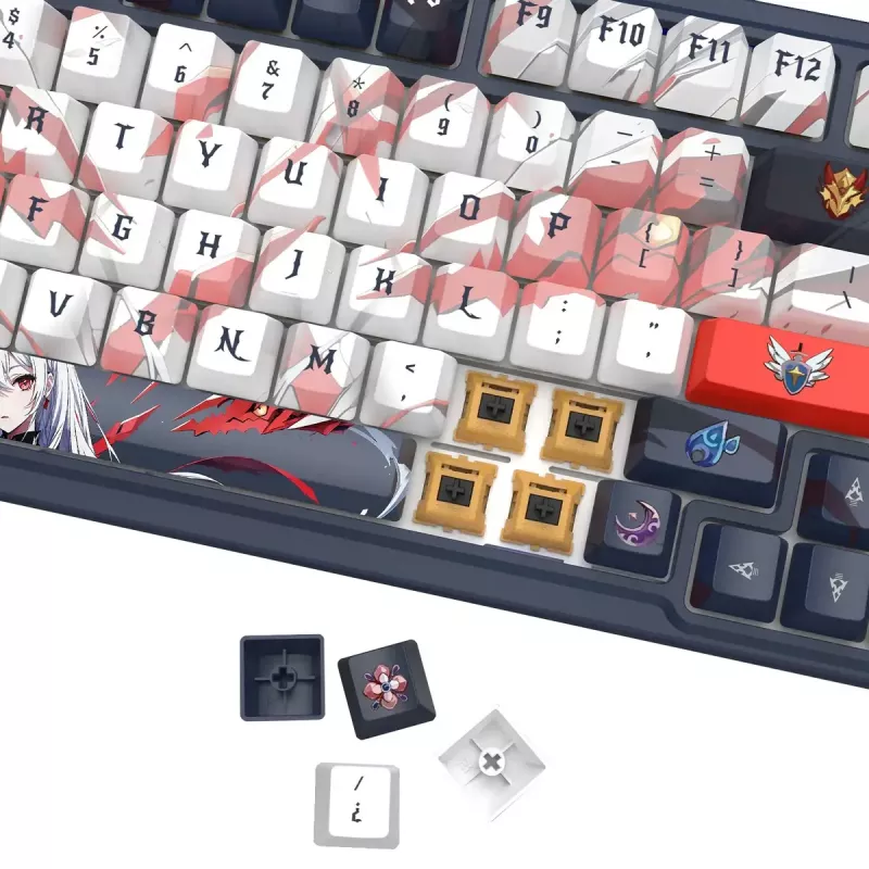 Mehaaniline klaviatuur REDRAGON K686AK-RGB-PRO — RF juhtmevaba + USB, tumesinine valge, 1,5 m kaabel