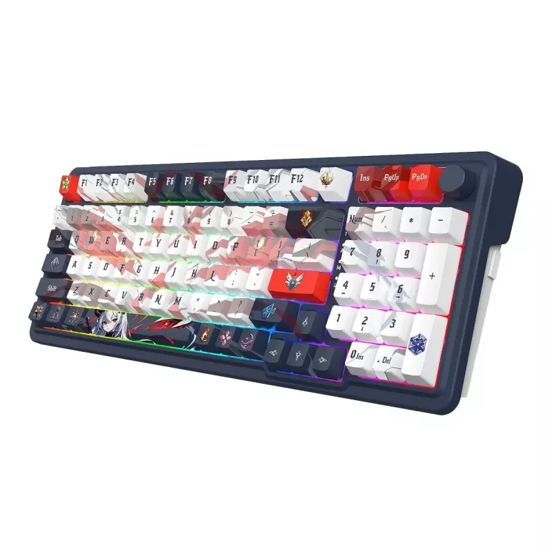Mehaaniline klaviatuur REDRAGON K686AK-RGB-PRO — RF juhtmevaba + USB, tumesinine valge, 1,5 m kaabel