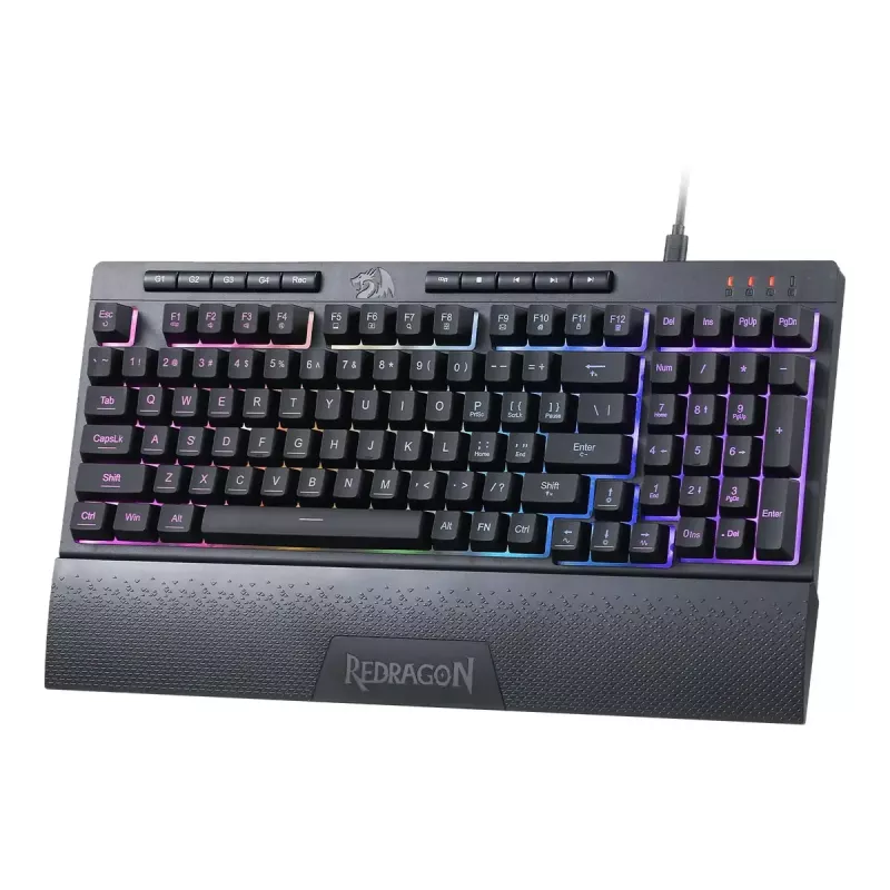 Klaviatuur REDRAGON K515-RGB SHIVA 98 USB must membraan juhtmega