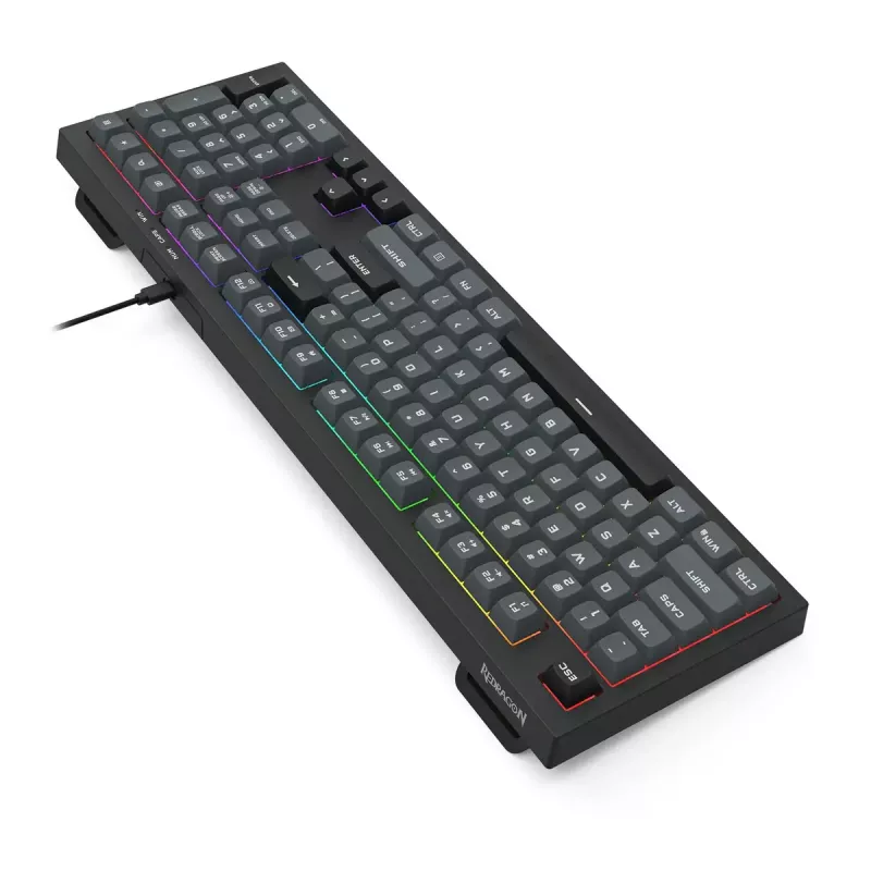 Klaviatuur REDRAGON K518-RGB-GB Crux juhtmega USB must membraan