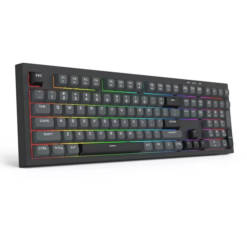 Klaviatuur REDRAGON K518-RGB-GB Crux juhtmega USB must membraan