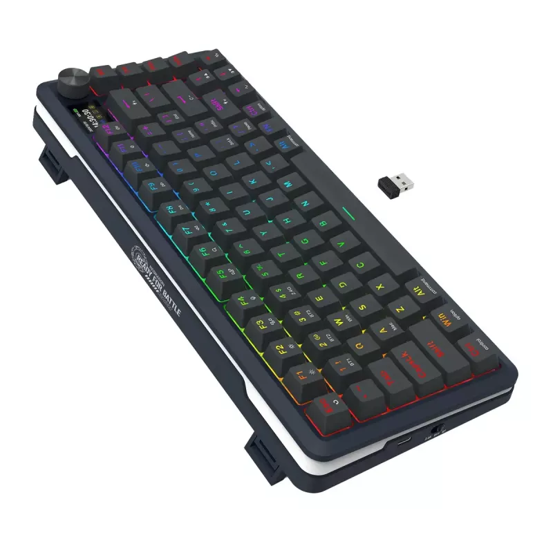 Mehaaniline klaviatuur REDRAGON K708-RGB-PRO USB, RF-juhtmevaba ja Bluetoothiga, 1,5 m kaabel, must, 0,76 kg