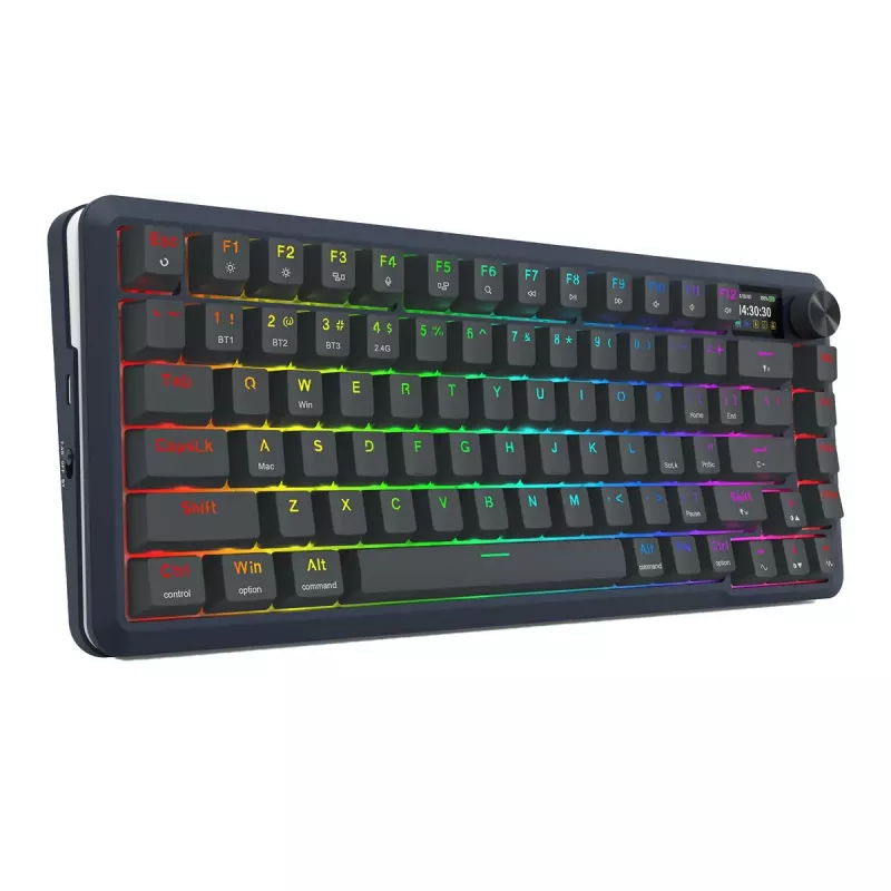 Mehaaniline klaviatuur REDRAGON K708-RGB-PRO USB, RF-juhtmevaba ja Bluetoothiga, 1,5 m kaabel, must, 0,76 kg