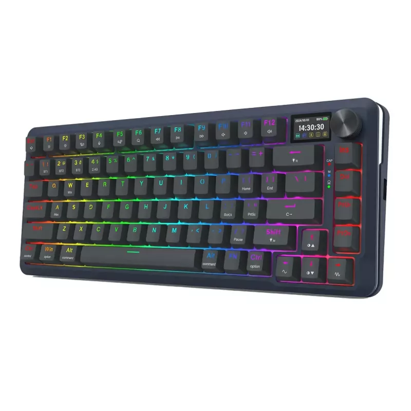 Mehaaniline klaviatuur REDRAGON K708-RGB-PRO USB, RF-juhtmevaba ja Bluetoothiga, 1,5 m kaabel, must, 0,76 kg