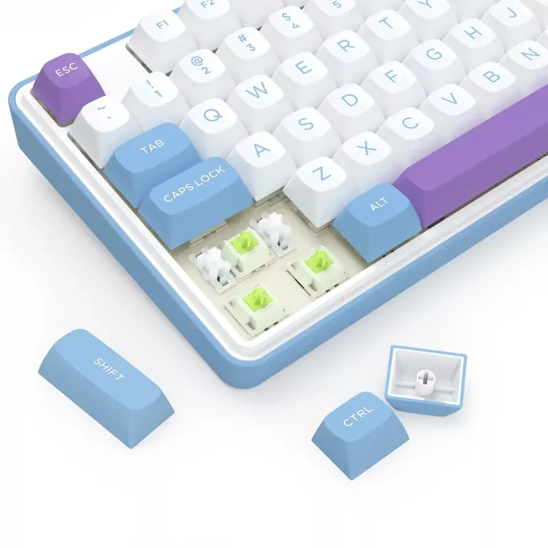 Mehaaniline klaviatuur REDRAGON K707WBP-RGB-PRO juhtmega USB sinine valge