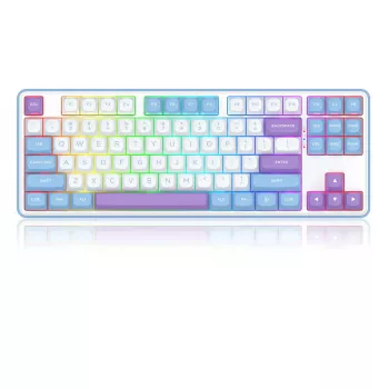 Mehaaniline klaviatuur REDRAGON K707WBP-RGB-PRO juhtmega USB sinine valge