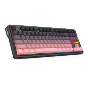 Mehaaniline klaviatuur REDRAGON Antonium Pro K728SP-RGB-PRO — USB, RF juhtmevaba, Bluetooth, must/roosa