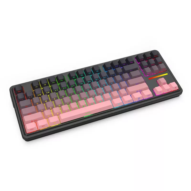Mehaaniline klaviatuur REDRAGON Antonium Pro K728SP-RGB-PRO — USB, RF juhtmevaba, Bluetooth, must/roosa