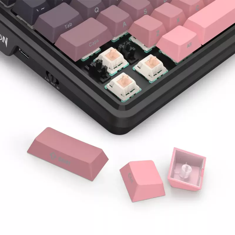 Mehaaniline klaviatuur REDRAGON Antonium Pro K728SP-RGB-PRO — USB, RF juhtmevaba, Bluetooth, must/roosa