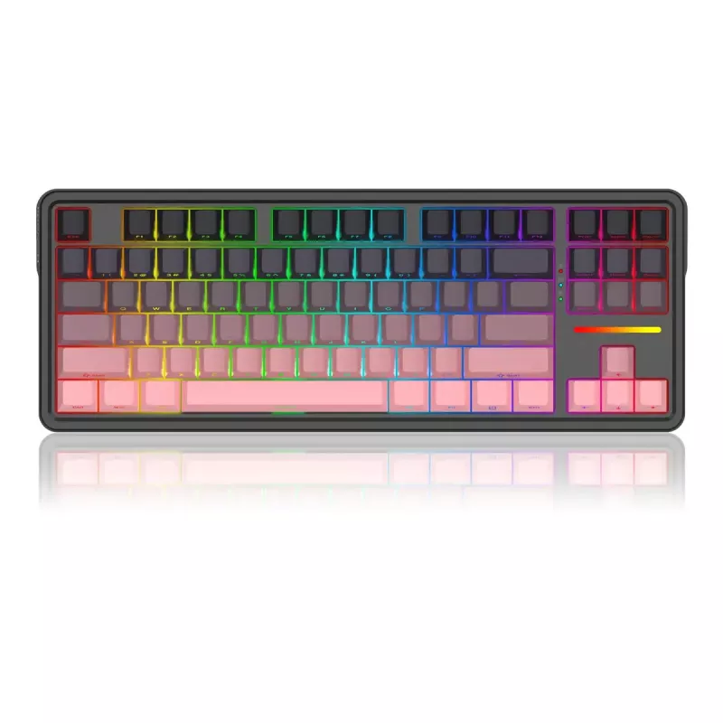 Mehaaniline klaviatuur REDRAGON Antonium Pro K728SP-RGB-PRO — USB, RF juhtmevaba, Bluetooth, must/roosa