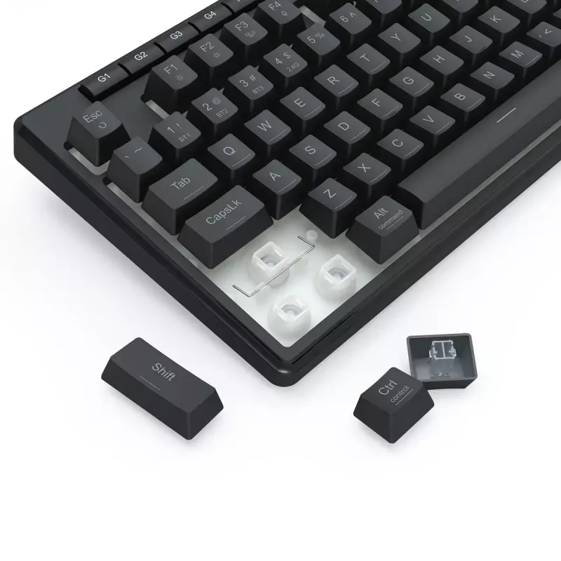 REDRAGON K516RGB-PRO SHIVA PRO 87 klaviatuur USB RF Juhtmevaba Bluetooth Must