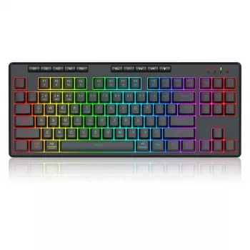 REDRAGON K516RGB-PRO SHIVA PRO 87 klaviatuur USB RF Juhtmevaba Bluetooth Must