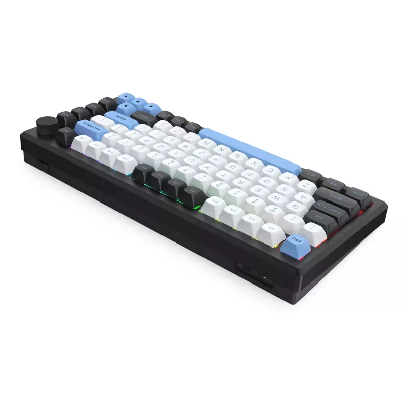 Klaviatuur REDRAGON K732WLB-RGB-PRO URANUS PRO — 65% mehaaniline, USB + RF juhtmevaba + Bluetooth, QWERTY, inglise paigutus, 1,5 m kaabel, must/valge