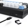 Klaviatuur REDRAGON K732WLB-RGB-PRO URANUS PRO — 65% mehaaniline, USB + RF juhtmevaba + Bluetooth, QWERTY, inglise paigutus, 1,5 m kaabel, must/valge