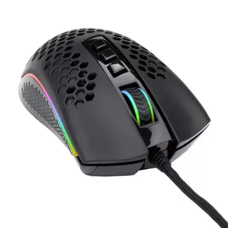Juhtmega mängurihiir REDRAGON M808-RGB Storm — USB USB-C, must, 85 g