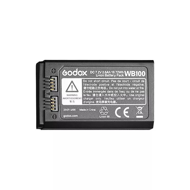 Kaameravälgu lisaseadme aku Godox WB100 liitiumioon 2600 mAh