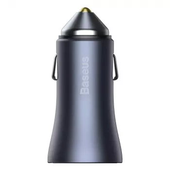 Auto laadija Baseus TZCCJD-0G 40W tumedalt hall — USB sõiduki toiteadapter, 40W väljund