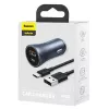 Auto laadija Baseus TZCCJD-0G 40W tumedalt hall — USB sõiduki toiteadapter, 40W väljund
