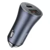 Auto laadija Baseus TZCCJD-0G 40W tumedalt hall — USB sõiduki toiteadapter, 40W väljund