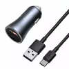 Auto laadija Baseus TZCCJD-0G 40W tumedalt hall — USB sõiduki toiteadapter, 40W väljund