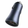 Auto laadija Baseus TZCCJD-0G 40W tumedalt hall — USB sõiduki toiteadapter, 40W väljund
