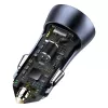 Auto laadija Baseus TZCCJD-0G 40W tumedalt hall — USB sõiduki toiteadapter, 40W väljund