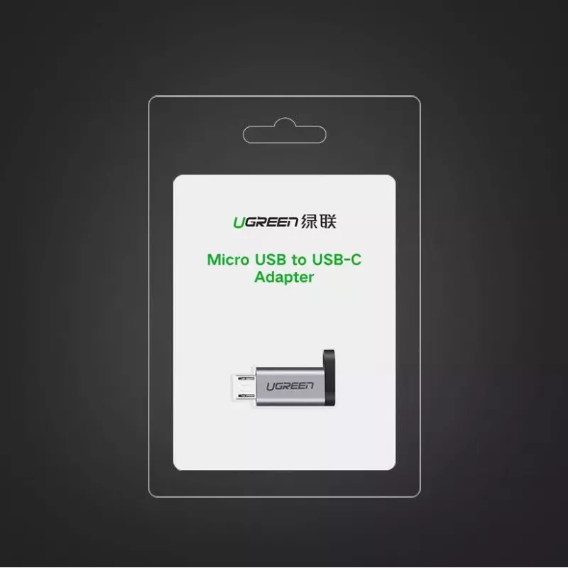USB-adapter UGREEN USB-C to microUSB Hall, kerge 0,4 kg