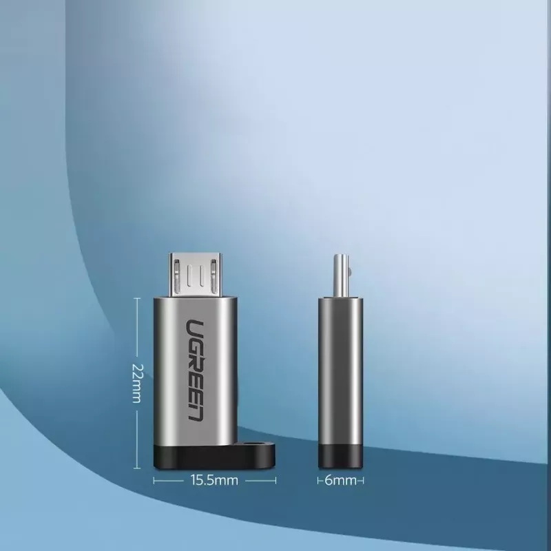 USB-adapter UGREEN USB-C to microUSB Hall, kerge 0,4 kg