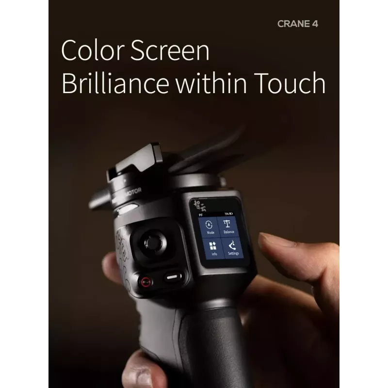 Gimbal Zhiyun Crane 4 3-teljeline stabilisaator kuni 10-tunnise akukestvusega