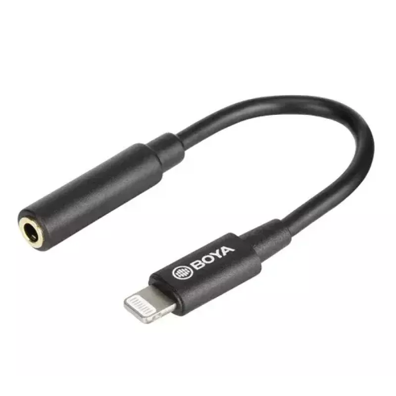 Mobiiltelefoni kaabel BOYA BY-K3 Must 3,5mm Lightning